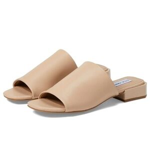 [Steve Madden]  Natural Leather Slip On Sandals